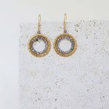 Labradorite Mini Halo Earrings Aaria Tees