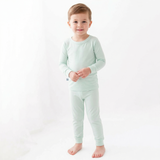 Mint Long Sleeve Bamboo Pajama Set - Aaria Tees Aaria Tees
