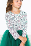 Mints & Mistletoe L/S Tutu Dress - Aaria Tees Aaria Tees