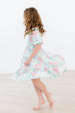 Minty Meadow Smocked Ruffle Dress - Aaria Tees Aaria Tees