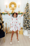 Mistletoe Magic 3/4 Sleeve Pocket Twirl Dress - Aaria Tees Aaria Tees