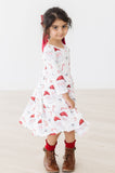 Mistletoe Magic 3/4 Sleeve Pocket Twirl Dress - Aaria Tees Aaria Tees