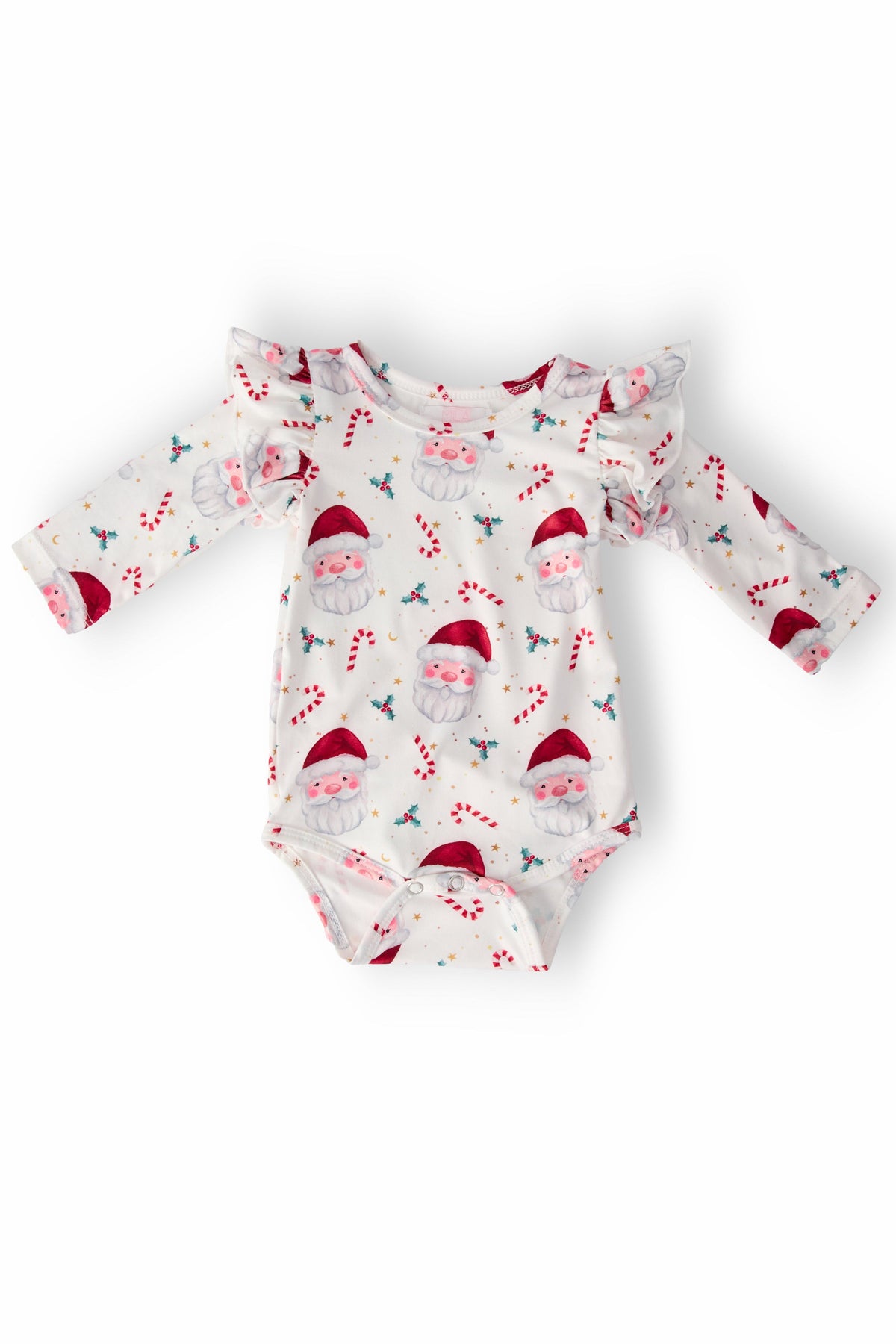 Mistletoe Magic L/S Flutter Bodysuit - Aaria Tees