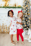 Mistletoe Magic L/S Ruffle Tee - Aaria Tees Aaria Tees