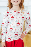 Mistletoe Magic L/S Ruffle Tee - Aaria Tees Aaria Tees