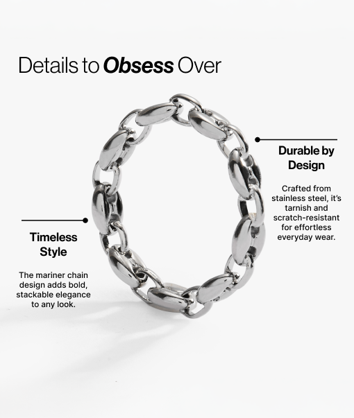 Frozen Mariner Chain Ring - Aaria Tees Aaria Tees