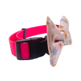 Modern Floral Flower Dog Bow Tie Aaria Tees
