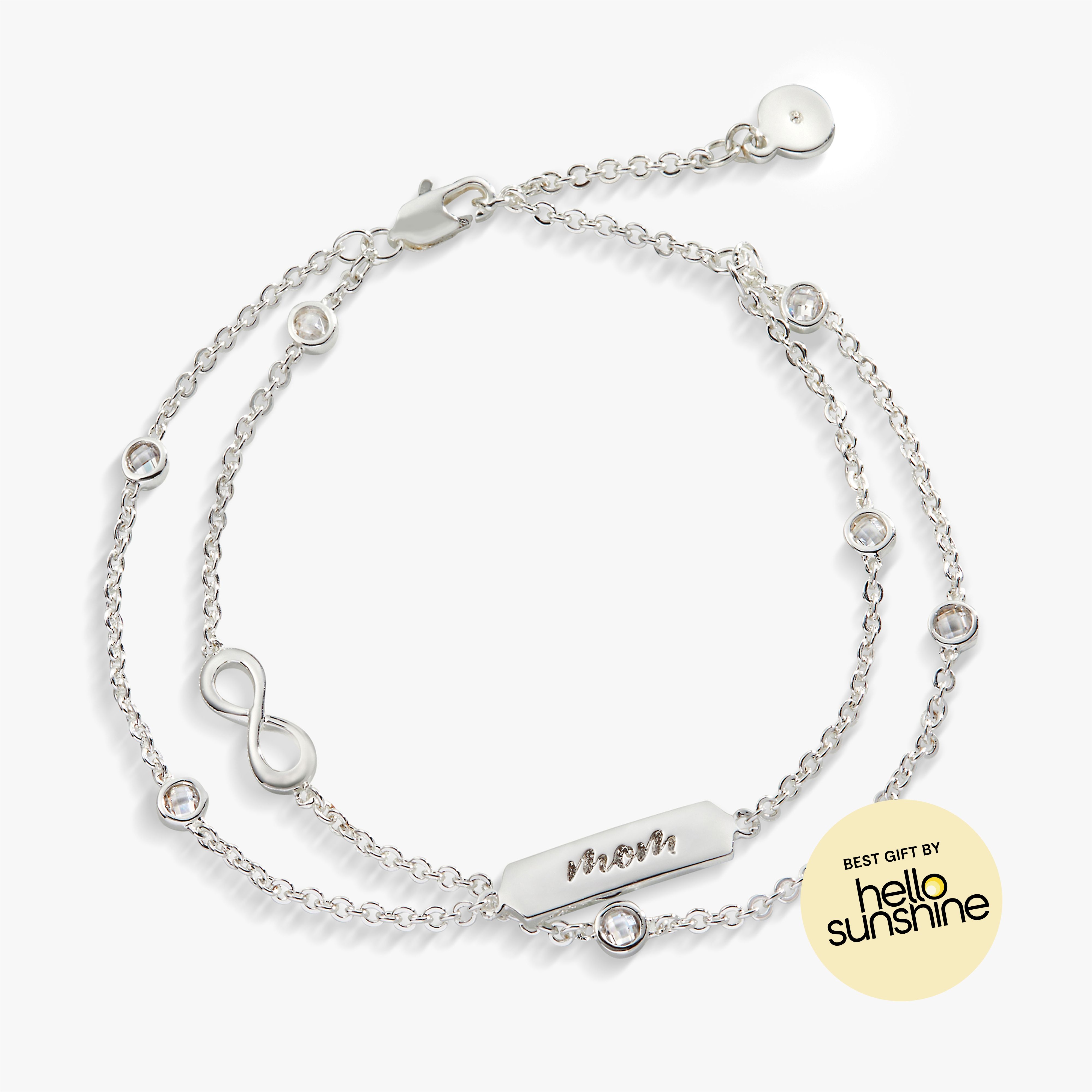 Mom Infinity Chain Double Strand Bracelet - Aaria Tees Aaria Tees