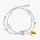 Mom Infinity Chain Double Strand Bracelet - Aaria Tees Aaria Tees