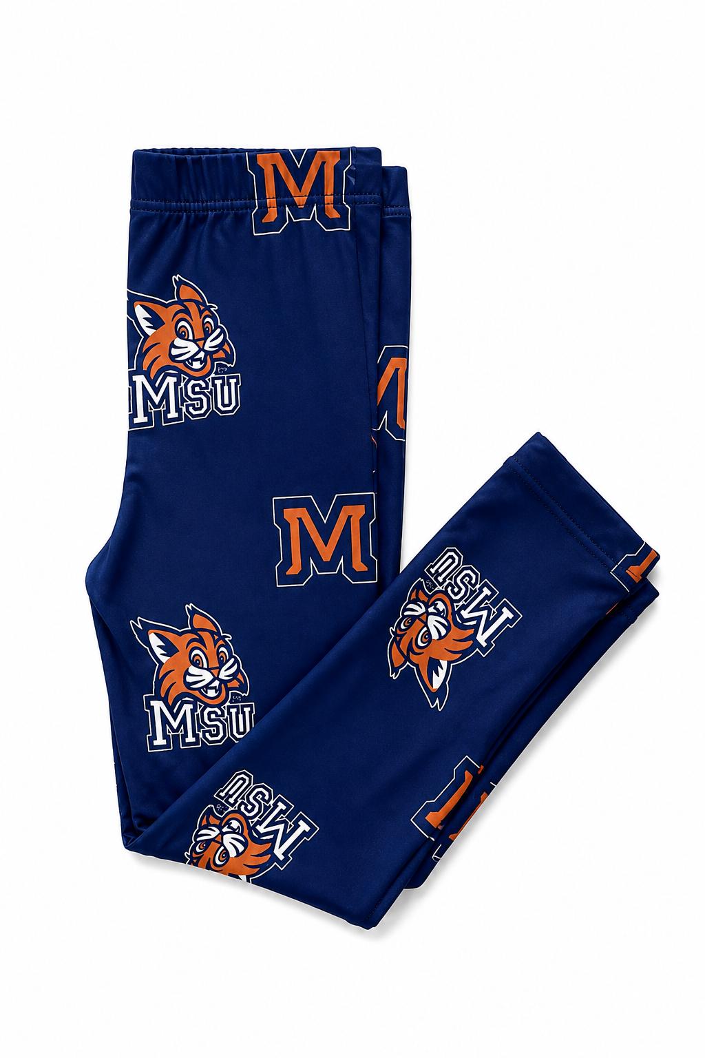 Montana State University Blue Bobcat Leggings - Aaria Tees