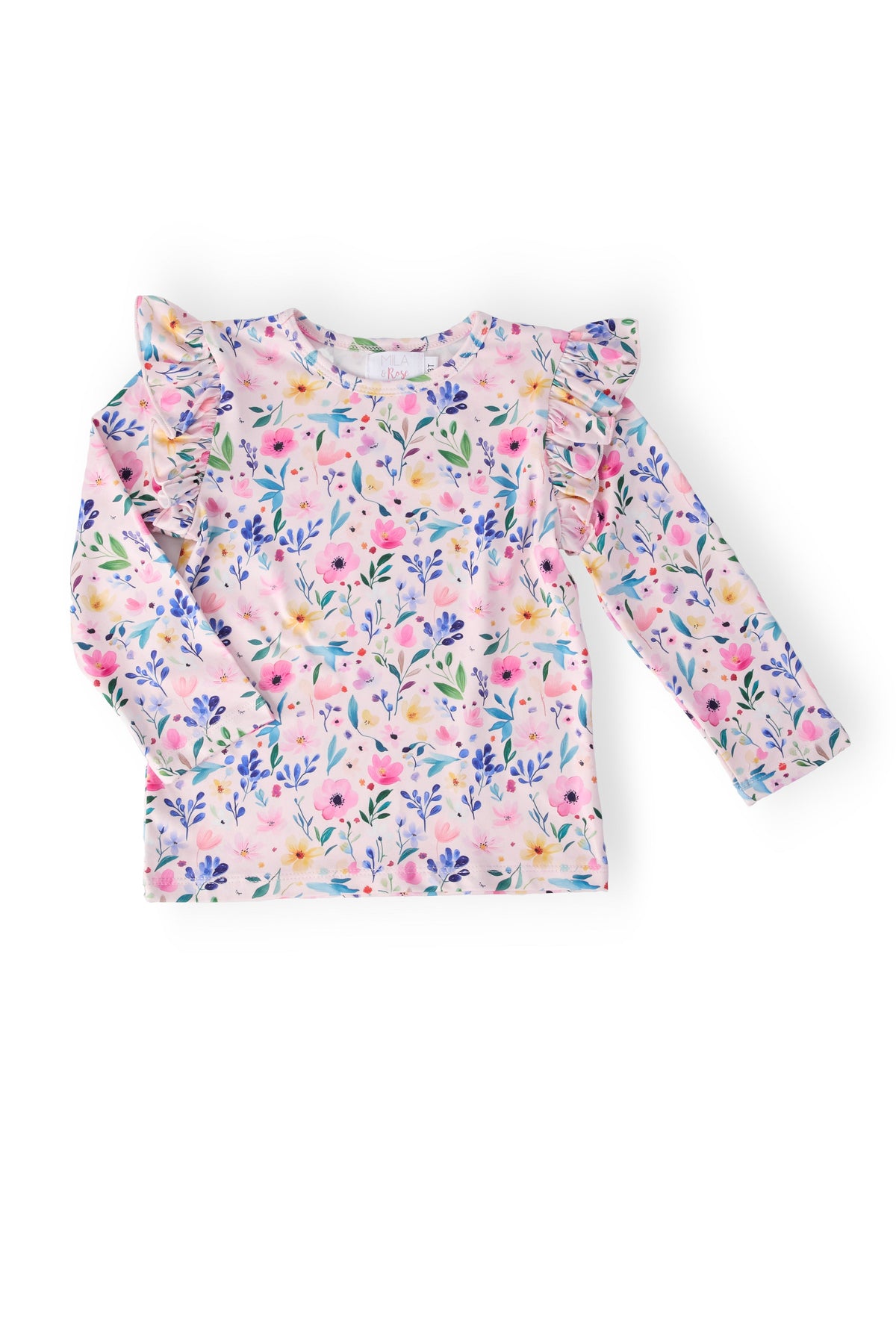 Morning Meadows L/S Ruffle Tee - Aaria Tees