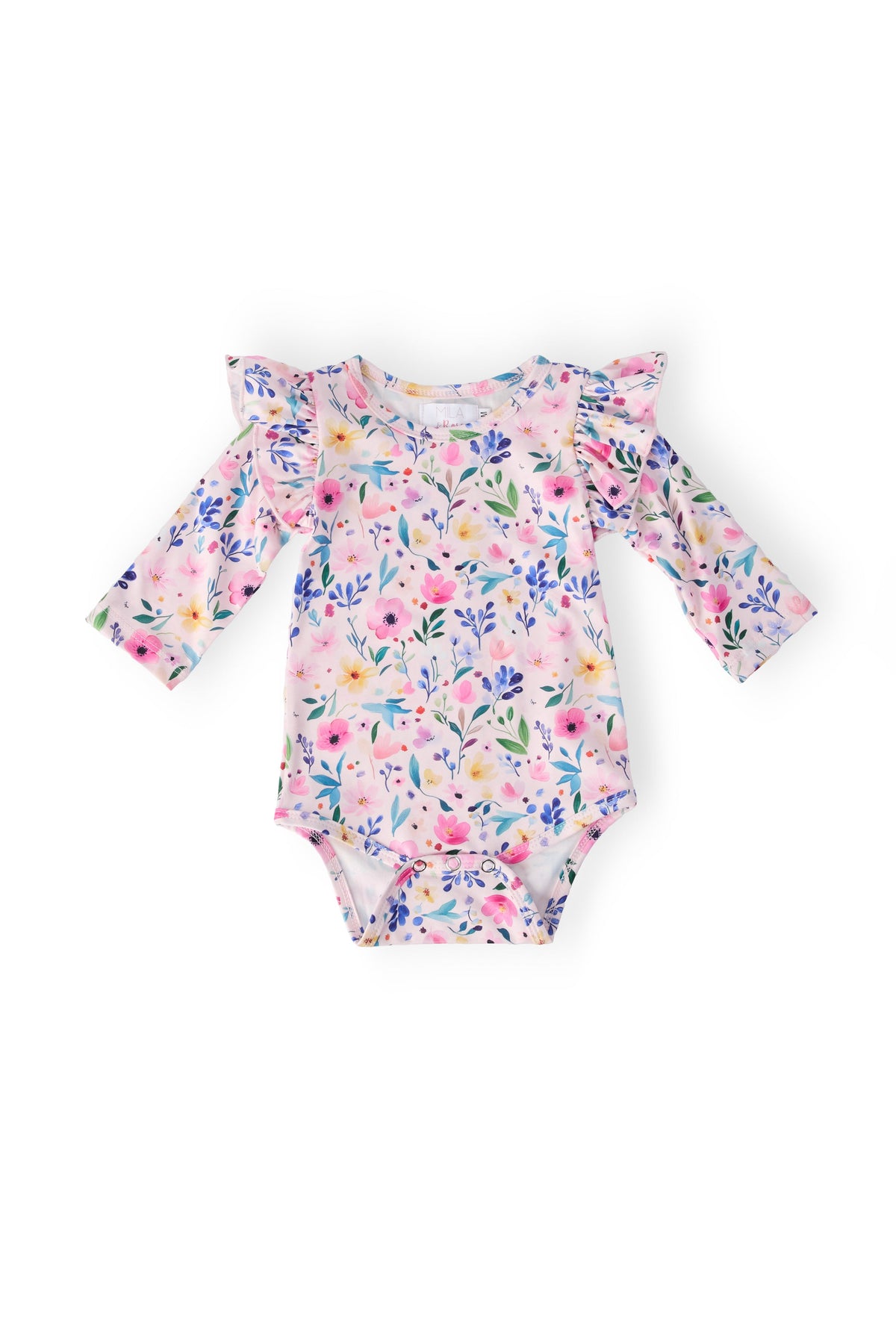Morning Meadows L/S Flutter Bodysuit - Aaria Tees