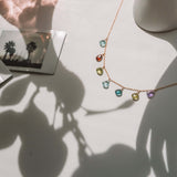 Silver Rainbow Sparkler Necklace Aaria Tees