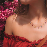Gold Rainbow Sparkler Necklace Aaria Tees