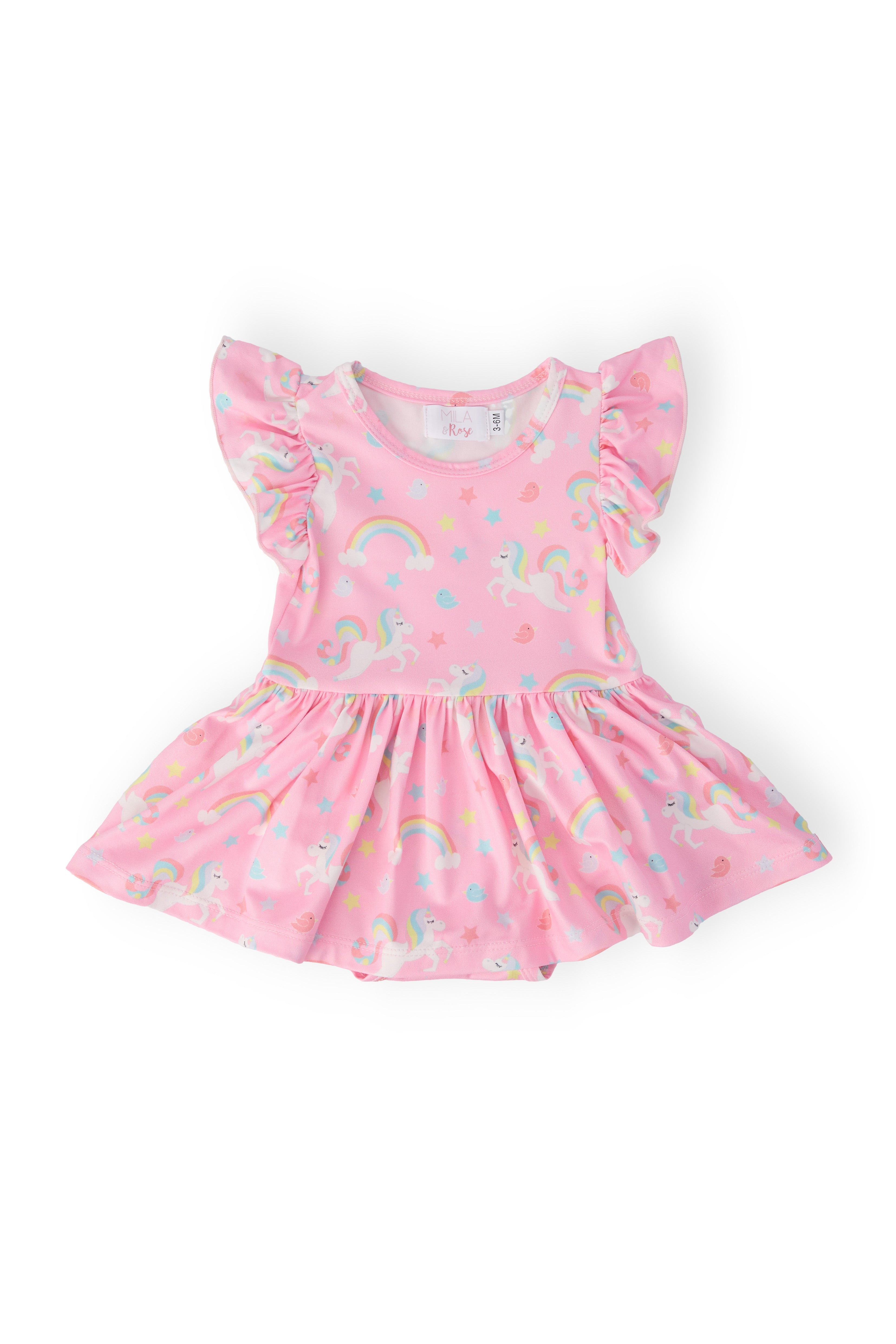 My Little Unicorn S/S Flutter Twirl Bodysuit - Aaria Tees Aaria Tees