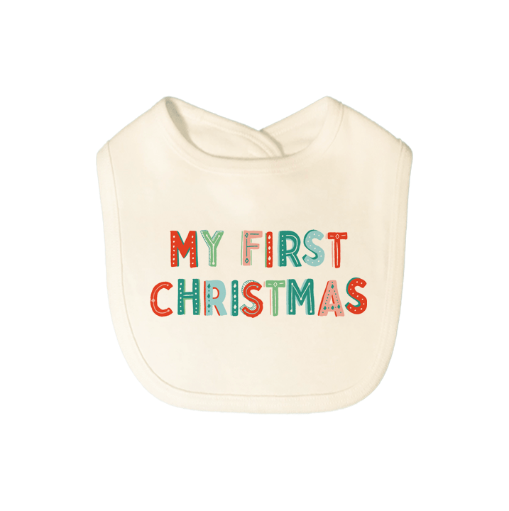 graphic bib | my first christmas - Aaria Tees Aaria Tees