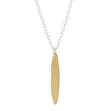 Long Oval Gold Plate Necklace - Aaria Tees Aaria Tees