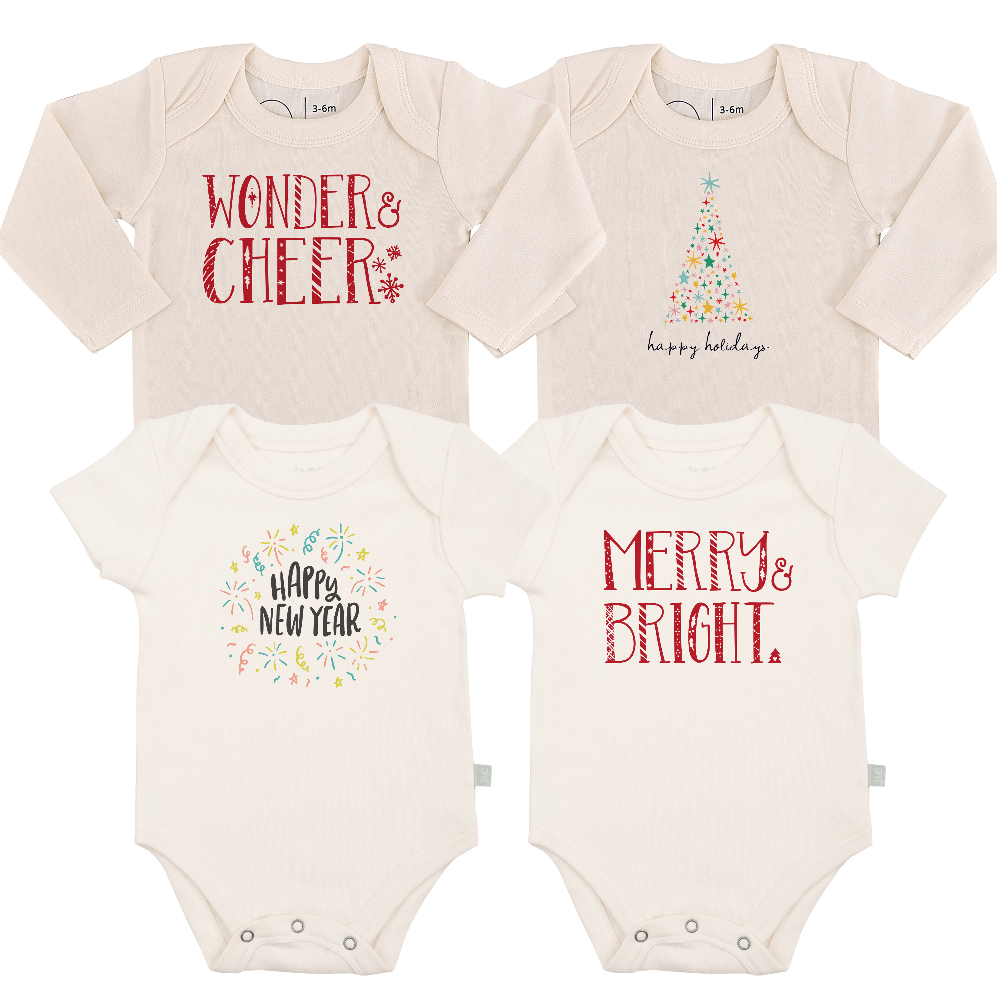 graphic bodysuit set | holiday season 4 pack + 1 free - Aaria Tees Aaria Tees