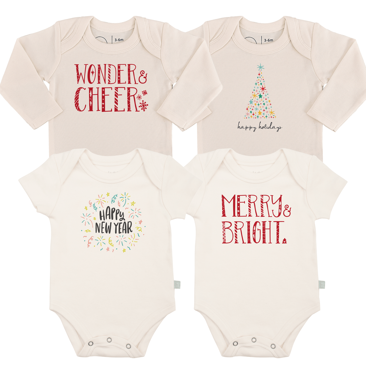 graphic bodysuit set | holiday season 4 pack + 1 free - Aaria Tees