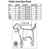 NFL Team Puffer Dog Vest - Aaria Tees Aaria Tees