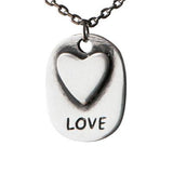 Love Heart Pewter Necklace - Aaria Tees Aaria Tees