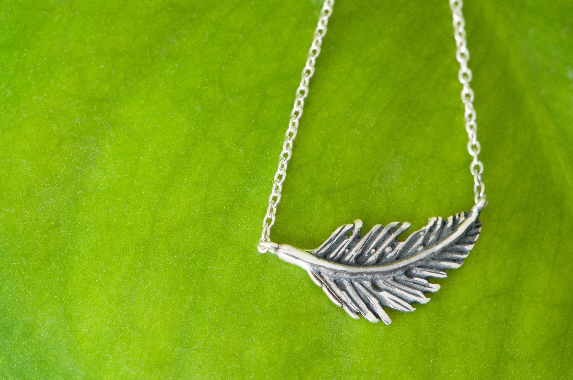 Lucky Feather Necklace - Aaria Tees Aaria Tees