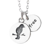 Free Bird Pewter Necklace - Aaria Tees Aaria Tees