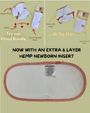 Fitted Cloth Diaper Bundle | Includes Cotton Fitted, Snappi, &  2 Additional Inserts Aaria Tees