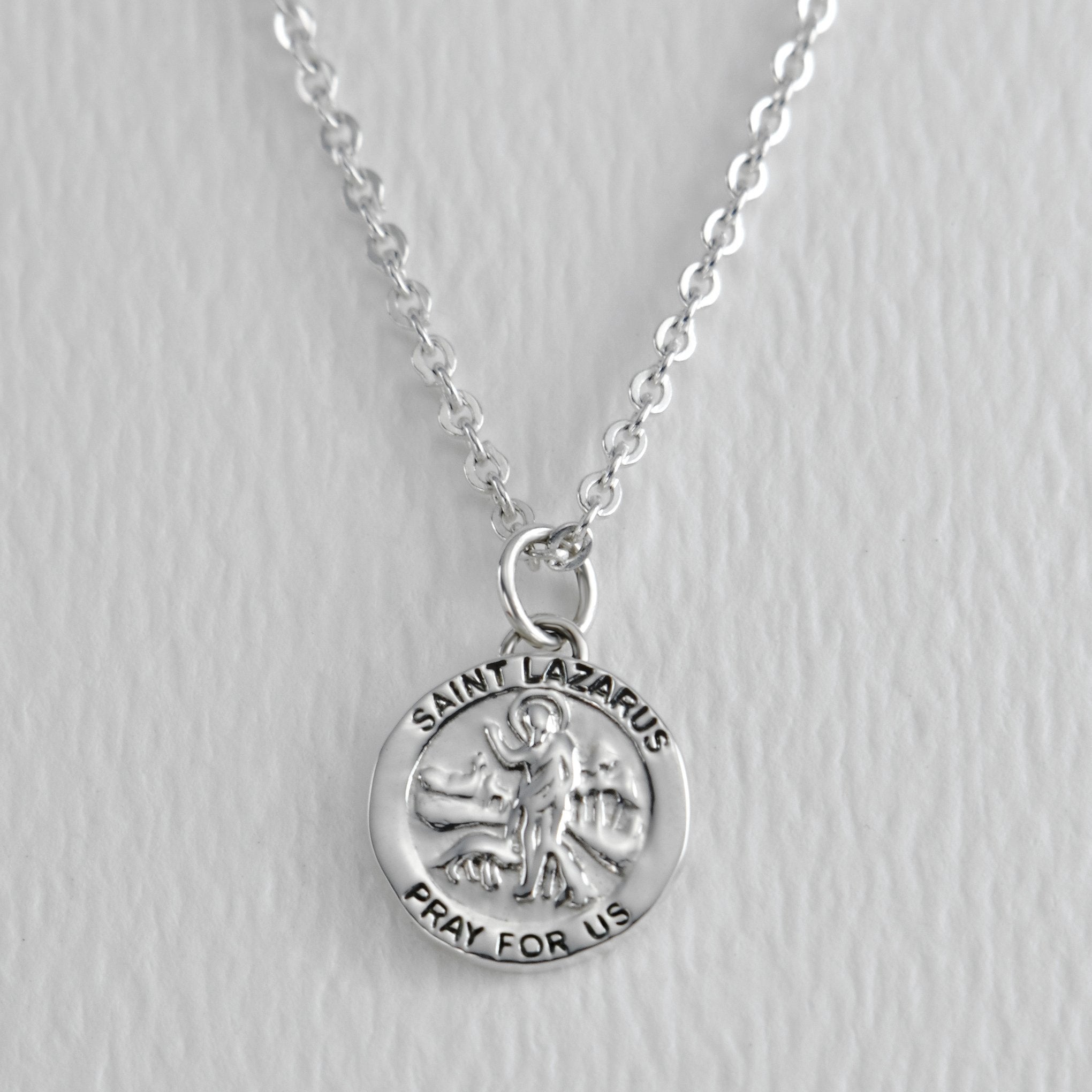 Saint Lazaro Sterling Silver Necklace - Aaria Tees Aaria Tees