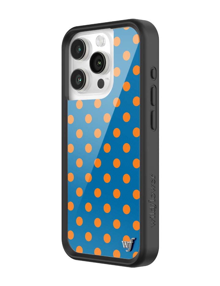 Polka Dot | Blue and Orange iPhone Case - Aaria Tees Aaria Tees