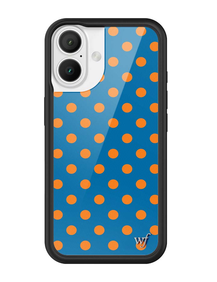 Polka Dot | Blue and Orange iPhone Case - Aaria Tees Aaria Tees