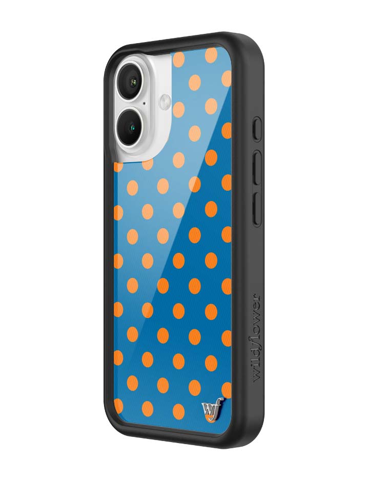 Polka Dot | Blue and Orange iPhone Case - Aaria Tees Aaria Tees