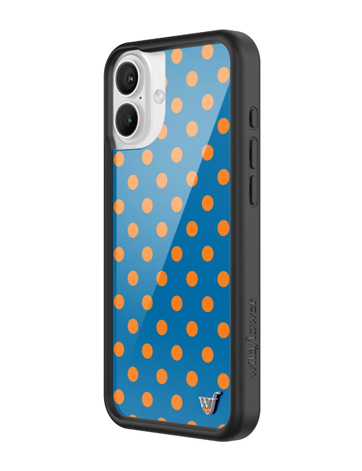 Polka Dot | Blue and Orange iPhone Case - Aaria Tees Aaria Tees