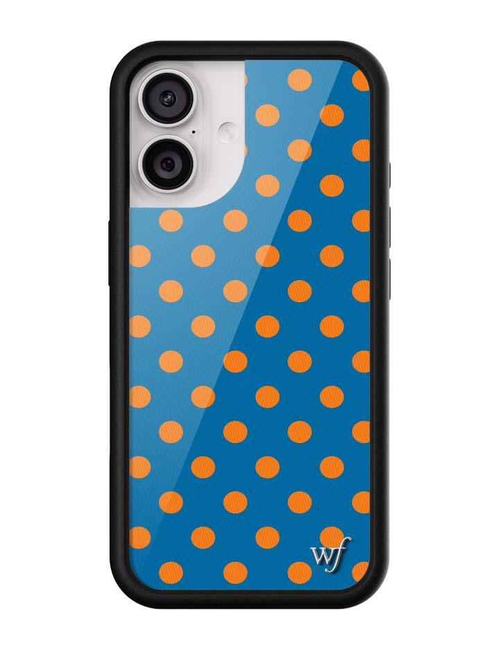 Polka Dot | Blue and Orange iPhone Case - Aaria Tees Aaria Tees