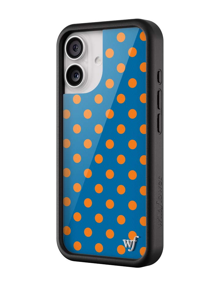 Polka Dot | Blue and Orange iPhone Case - Aaria Tees Aaria Tees