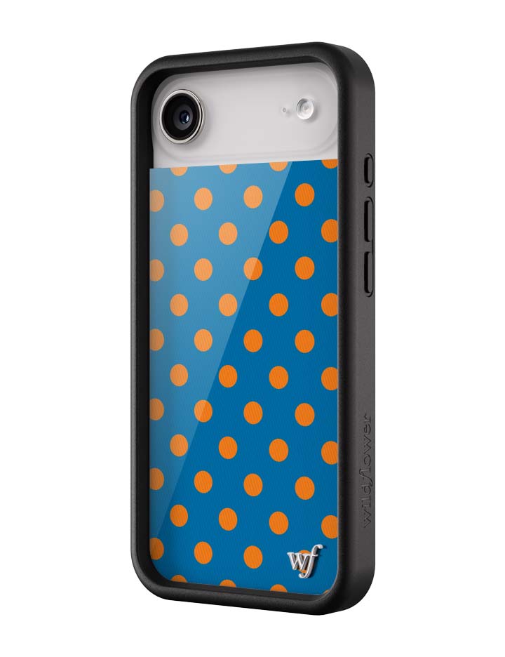 Polka Dot | Blue and Orange iPhone Case - Aaria Tees Aaria Tees