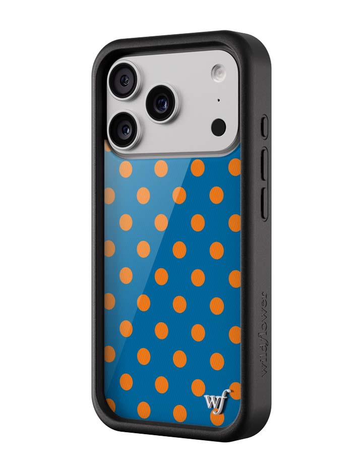 Polka Dot | Blue and Orange iPhone Case - Aaria Tees Aaria Tees