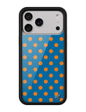 Polka Dot | Blue and Orange iPhone Case - Aaria Tees Aaria Tees