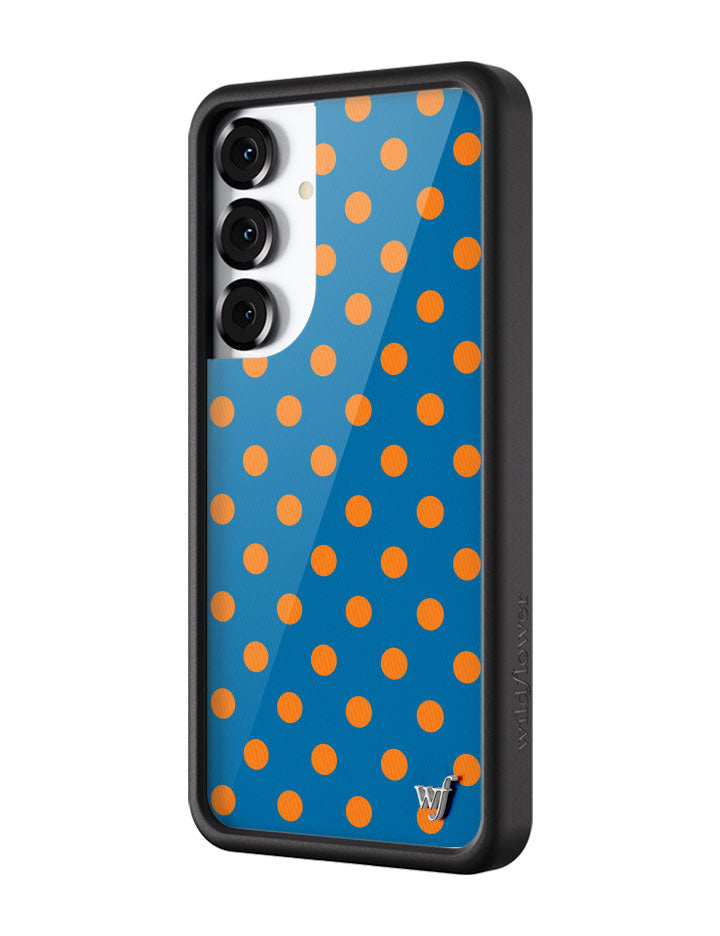 Polka Dot | Blue and Orange Samsung Galaxy Case - Aaria Tees Aaria Tees