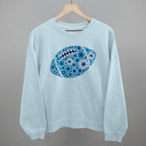 Floral Football Blue Aaria Tees