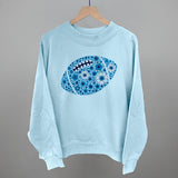 Floral Football Blue Aaria Tees