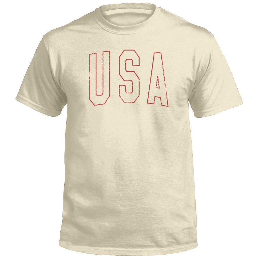USA Collegiate Solid White (Front) - Aaria Tees Aaria Tees