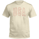 USA Collegiate Solid White (Front) - Aaria Tees Aaria Tees