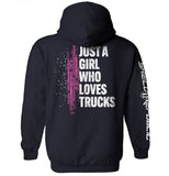 Just A Girl Who Loves Trucks Aaria Tees