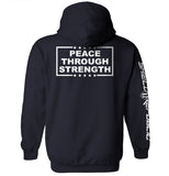 Peace Through Strength White - Aaria Tees Aaria Tees