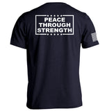 Peace Through Strength White - Aaria Tees Aaria Tees