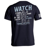 Watch Stand Fast in the Faith (Back Print) Aaria Tees