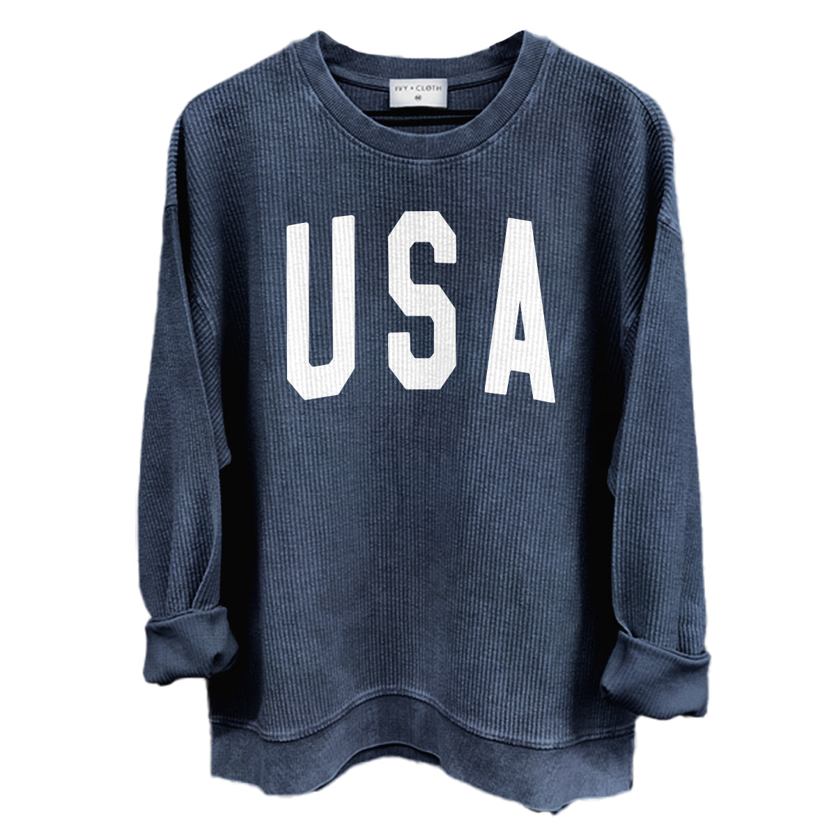 USA Collegiate Solid White (Front) - Aaria Tees Aaria Tees
