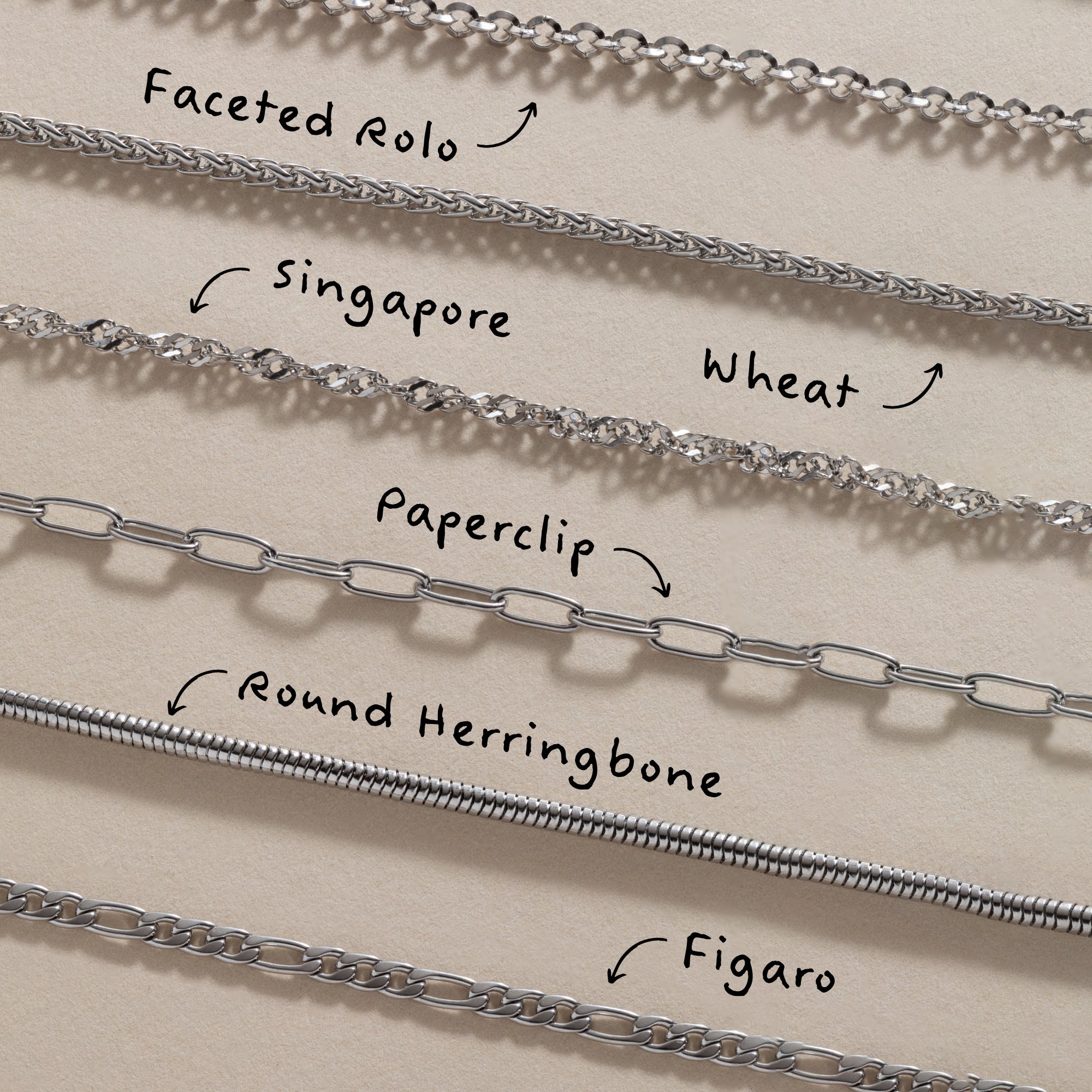 Wheat Chain Charm & Layering Necklace - Aaria Tees Aaria Tees