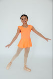Neon Coral S/S Twirl Leotard - Aaria Tees Aaria Tees